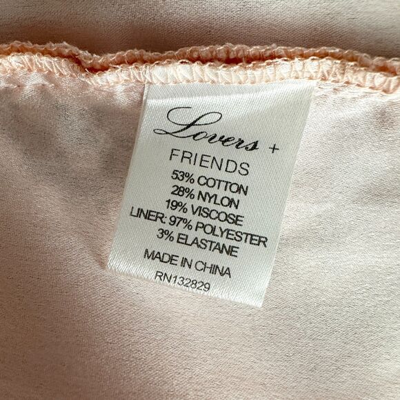 Lovers + Friends Dress Women XS Pink Marlie Crochet Lace Mini Coquette Boho NWOT - Picture 5 of 9